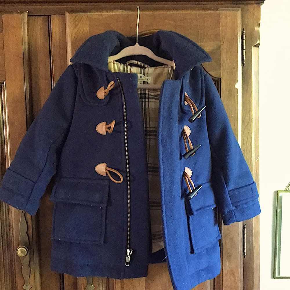 Navy Blue Duffle / Toggle Coat size 18-34m - Hope & Henry